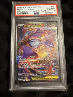 2025 POKEMON MEGA EVOLUTION SPECIAL ILLUSTRATION RARE #181 MEGA LATIAS EX PSA 10 - Image 1