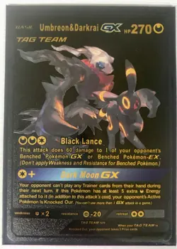 Black and gold pokemon card umbreon & darkrai tag team , very good condition. - Image 1