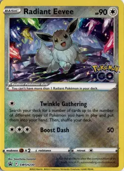 Radiant Eevee Promo SWSH: Sword & Shield Promo Cards SWSH230 NM - Image 1