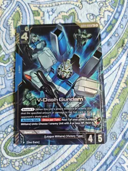 GUNDAM CARD GAME GD04-006 R+ V-DASH GUNDAM - HOLO FOIL - PHANTOM ARIA Alt Art - Image 1