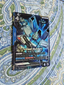 GUNDAM CARD GAME GD04-006 R+ V-DASH GUNDAM - HOLO FOIL - PHANTOM ARIA Alt Art - Image 2