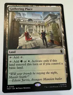 Magic: The Gathering MTG Marvel Super Heroes MSH Gathering Place Land #266 NM - Image 1