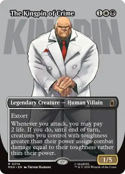 1x (374) The Kingpin of Crime - BORDERLESS LOGO MTG Marvel Super Heroes NM Magic - Image 1