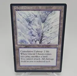 Wizards of the Coast MTG Glacial Chasm Ice Age 1995 Rare Regular Land - Image 1