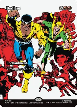 x1 Bedlam - Borderless M MTG Marvel Universe M/NM, English - Image 1