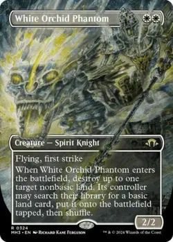 MTG English White Orchid Phantom (Borderless) NM Normal Modern Horizons 3 - Image 1