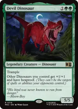 Devil Dinosaur (Non-Foil) - 0719 - Commander: Marvel Super Heroes MSC - MTG NM/M - Image 1