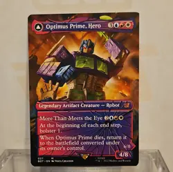 Optimus Prime, Hero Borderless Shattered Glass Mythic MTG #27 - Image 1