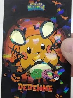 Pokemon 2024 Card Database Halloween Set Dedenne Cracked Ice Holo Peru US Seller - Image 3