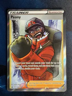 Pokemon TCG Peony Full Art Ultra Rare Card Chilling Reign 197/198 Fresh Pull NM - Image 1