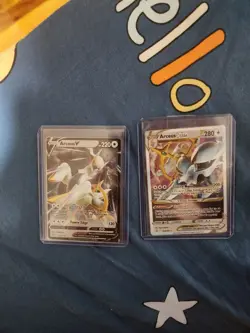 2022 Pokemon Arceus V+Vstar 122-123/172 Metal Card From Ultra Premium Collection - Image 1