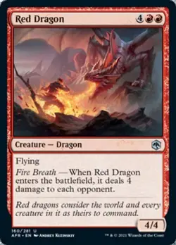 Red Dragon - Light Play MTG Adventures in the Forgotten Realms - Image 1