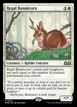 x1 Regal Bunnicorn - Wilds of Eldraine - NM - MTG - Image 1