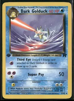Dark Golduck 37/82 Uncommon Team Rocket Pokemon 1st Edition Near Mint - Image 1