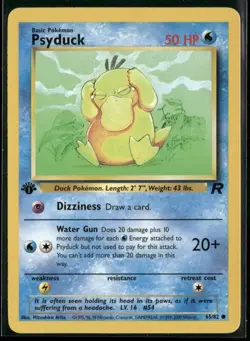Psyduck 65/82 Common Team Rocket Pokemon 1st Edition Near Mint - Image 1