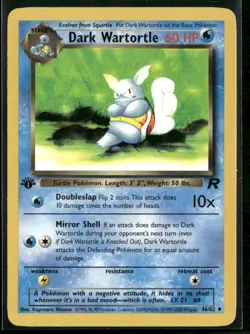 Dark Wartortle 46/82 Uncommon Team Rocket Pokemon 1st Edition Near Mint - Image 1