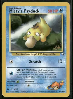 Misty's Psyduck [W Stamped] 054/132 Promo WoTC Promo Pokemon Near Mint - Image 1