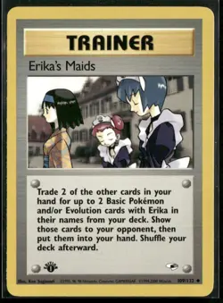 Erika's Maids 109/132 Uncommon Gym Heroes Pokemon 1st Edition Near Mint - Image 1