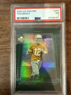 TOM BRADY PSA 7 2000 UPPER DECK UD ENCORE #254 ROOKIE RC PATRIOTS NEAR MINT 2213 - Image 1