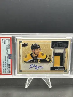 2024 The Cup Splendor 3 Color Patch Auto /36 Patrice Bergeron PSA 9 MINT 🔥🏒🔥 - Image 1