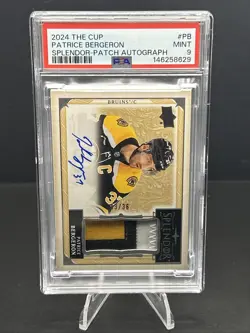 2024 The Cup Splendor 3 Color Patch Auto /36 Patrice Bergeron PSA 9 MINT 🔥🏒🔥 - Image 2