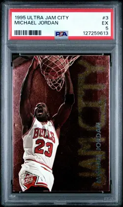 1995 ULTRA JAM CITY #3 MICHAEL JORDAN PSA 5 - Image 1