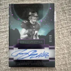 Panini 2024 Black Midnight Signatures Jeremy Shockey #MS-JSY Emerald Auto /25 - Image 1