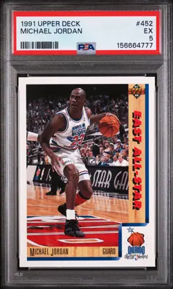 1991 Upper Deck #452 Michael Jordan PSA 5 - Image 1