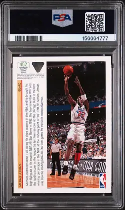 1991 Upper Deck #452 Michael Jordan PSA 5 - Image 2