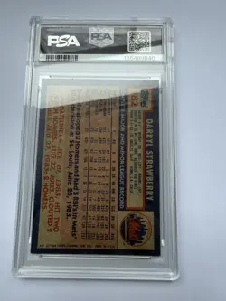 Topps 1984 Topps Darryl Strawberry New York Mets #182 Rookie PSA - Image 2