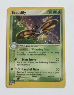 Pokemon TCG Beautifly 2/109 EX Ruby & Sapphire Holo Rare English 2003 NM - Image 1