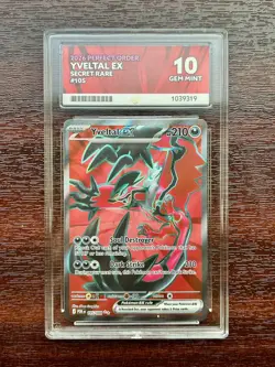 Pokemon Card Yveltal Ex 105/088 Perfect Order - Ace Gem Mint 10-10-10-10 🔥 - Image 1