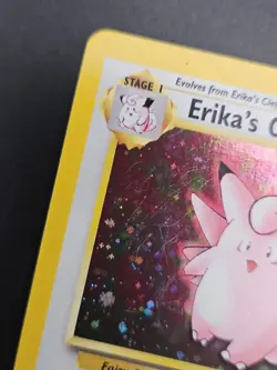 Holo Rare Erika's Clefable (3/132) card from the Gym Heroes expansion set - Image 4