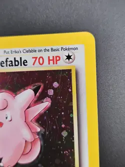 Holo Rare Erika's Clefable (3/132) card from the Gym Heroes expansion set - Image 5