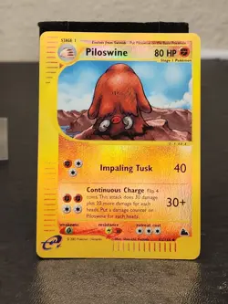 Pokemon Card Piloswine Skyridge Reverse Holo Uncommon 43/144 Tcg E Reader Vtg - Image 1