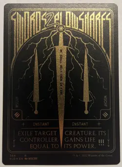 MTG Swords to Plowshares (Gold Foil Etched) | Secret Lair Drop M/NM - Image 1