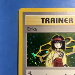 Pokemon WOTC Erika 16/132 1st Edition Holo Trainer Card Gym Heroes NM/LP - Image 2