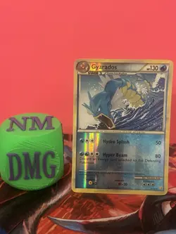Pokemon Gyarados TCG HeartGold SoulSilver Reverse Holo Card 4/123 Damaged - Image 1
