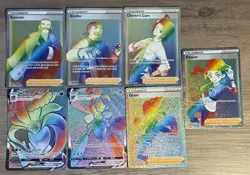 Pokemon Rainbow Rare Bundle of 7 Cards Secret Rare Near Mint Condition - Image 1
