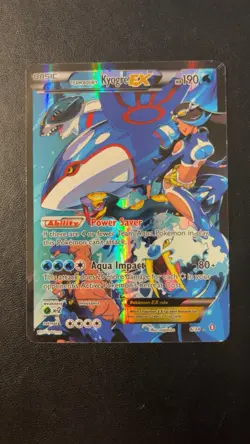 Team Aqua's Kyogre EX Full Art Holo Rare Double Crisis 6/34 Pokemon Card - Image 1