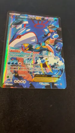 Team Aqua's Kyogre EX Full Art Holo Rare Double Crisis 6/34 Pokemon Card - Image 2