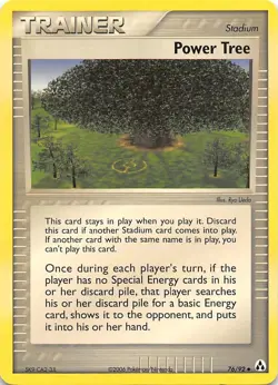 POWER TREE 76/92 - UNCOMMON - NON-HOLO - EX Legend Maker - Pokemon Card - NM/M - Image 1