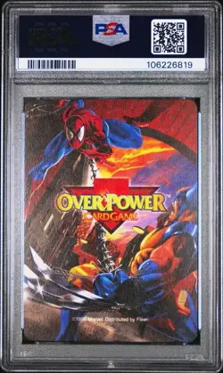 1995 Marvel OverPower Venom Hot Dog Cart PSA 9 MINT POP 10 w/ 14 Higher Low POP - Image 3