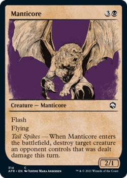 x4 Manticore - Showcase - Forgotten Realms - NM - MTG - Image 1
