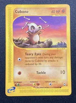 Cubone Non-Foil (2003) Pokemon Aquapolis #72/147 - Image 1