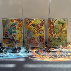 Pokemon First Partner Series 2 - Johto Gen2 Set Chikorita Cyndaquil Totodile - Image 1