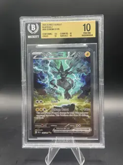 BGS 10 Zekrom 166/086 Pristine Near Black Label Beckett SIR Pokemon Black Bolt - Image 1