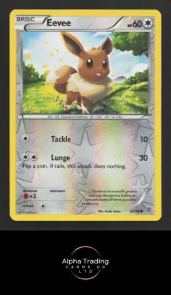 Eevee 63/98 Common Ancient Origins Pokemon Reverse Holo Lightly Played - Image 1