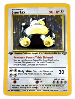 Snorlax 11/64 Jungle 1st Edition Holo Rare English Pokemon TCG 1999 LP - Image 1