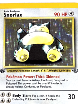 Snorlax 11/64 Jungle 1st Edition Holo Rare English Pokemon TCG 1999 LP - Image 3